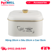 Hộp đựng đồ khô PETBUDDY COOKING TIME Containers R20xS20xC13cm - thép sơn tĩnh điện trắng Petmall