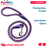 Dây dắt Trustie Reflective Mountain Leash Medium Size | 120cm - Màu tím, dây bện Petmall