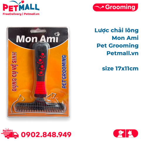 Lược chải lông Mon Ami Pet Grooming size 17x11cm Petmall