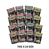 Hộp 12 Gói 70G - Pate mèo MARIA Mackerel with Salmon in Jelly - Vị Cá thu và Cá hồi Petmall