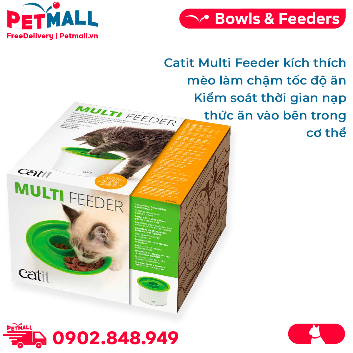 D ng c n ch m Catit Multi Feeder 3in1 H tr ki m so t l ng