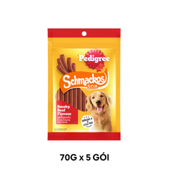 Combo 5 Gói 70G - Treats Pedigree Meat Jerky Schmackos Flavor - Bò xông khói Petmall