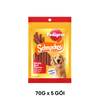Combo 5 Gói 70G - Treats Pedigree Meat Jerky Schmackos Flavor - Bò xông khói Petmall