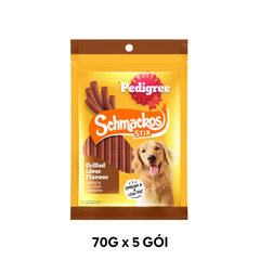 Combo 5 Gói 70G  - Treats Pedigree Meat Jerky Schmackos Flavor - Gan nướng dạng que Petmall
