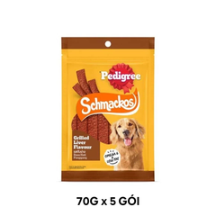 Combo 5 Gói 70G - Treats Pedigree Meat Jerky Schmackos Flavor - Gan nướng dạng thanh Petmall