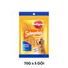  Combo 5 Gói 70G - Treats Pedigree Meat Jerky Strap Schmackos Flavor - Thịt gà Petmall 