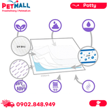 Combo Tấm lót vệ sinh HARU Potty Pads 76cm x 60cm - 120 miếng nhập Hàn Quốc Petmall