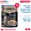  Hộp 12 Gói 70G - Pate mèo MARIA Mackerel with Squid in Jelly - Vị Cá thu và Mực ống Petmall 