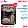 Hộp 12 Gói 70G - Pate chó MARIA Chicken & Tuna in Gravy - Vị Thịt gà và Cá ngừ Petmall 