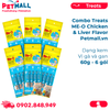  Combo Treats ME-O Chicken & Liver Flavor 60g - 6 gói - Dạng kem vị gà và gan Petmall 