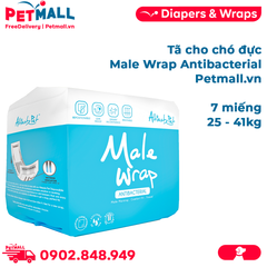 Tã cho chó đực Male Wrap Antibacterial - 7 miếng | 25 - 41kg Petmall