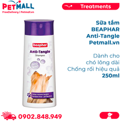 Sữa tắm BEAPHAR Anti-Tangle 250ml - Dành cho chó lông dài, chống rối hiệu quả Petmall