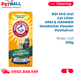 Bột khử mùi Cat Litter ARM & HAMMER Deodorizer Powder 510g - Nhập USA Petmall