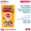  Hộp 12 Gói 130G - Pate Pedigree Adult Grilled Liver Loaf Flavour with Vegetables - Vị gà nướng và gan, cho chó trưởng thành Petmall 