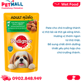 Hộp 12 Gói 130G - Pate Pedigree Adult Smoky Beef & Chicken in Gravy - Vị bò và gà xông khói, cho chó trưởng thành Petmall