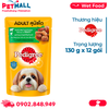 Hộp 12 Gói 130G - Pate Pedigree Adult Smoky Beef & Chicken in Gravy - Vị bò và gà xông khói, cho chó trưởng thành Petmall