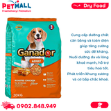 20KG - Thức ăn cho chó GANADOR Adult - Roasted Chicken Petmall