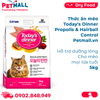  5KG - Thức ăn mèo Today's Dinner Propolis & Hairball Control - Hỗ trợ dưỡng lông, cho mèo mọi lứa tuổi Petmall 