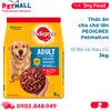 3KG - Thức ăn cho chó lớn PEDIGREE - Vị Bò và Rau củ Petmall 
