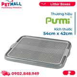 Khay vệ sinh có lưới Purmi cho chó Size 54cm x 42cm - Màu xám Petmall