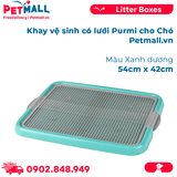 Khay vệ sinh có lưới Purmi cho chó Size 54cm x 42cm - Màu xanh Petmall