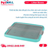 Khay vệ sinh có lưới Purmi cho chó Size 54cm x 42cm - Màu xanh Petmall