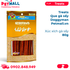 Treats que gà sấy DoggyMan 80g - xúc xích gà sấy Petmall