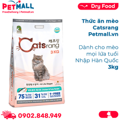 3KG - Thức ăn mèo Catsrang - Dành cho mèo mọi lứa tuổi, nhập Hàn Quốc Petmall