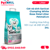  24L - Cát vệ sinh Sanicat Clumping White Rose Petal Bentonite Cat Litter - Hương Hoa hồng, vón cục và diệt khuẩn Petmall 