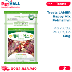 Treats LAMER Happy Mix 130g - Mix vị cừu, rau, cá, bò Petmall