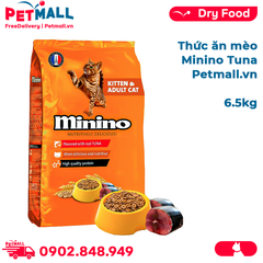 Thức ăn mèo Minino Tuna 6.5kg Petmall