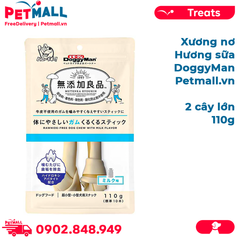 Xương nơ hương sữa DoggyMan 110g - 2 cây lớn Petmall