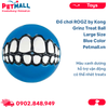 Đồ chơi ROGZ by Kong Grinz Treat Ball Large Size | Blue Color - Màu xanh dương, hỗ trợ vận động, có thể nhét treats Petmall