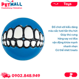Đồ chơi ROGZ by Kong Grinz Treat Ball Large Size | Blue Color - Màu xanh dương, hỗ trợ vận động, có thể nhét treats Petmall