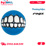 Đồ chơi ROGZ by Kong Grinz Treat Ball Large Size | Blue Color - Màu xanh dương, hỗ trợ vận động, có thể nhét treats Petmall