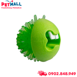 Đồ chơi ROGZ Fred Gum Massaging Treat Ball Medium Size | Lime Color - Màu xanh lá, hỗ trợ massage nướu, có thể nhét treats Petmall