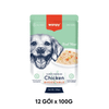Hộp 12 Gói 100G - Pate chó WANPY Super Premium Chicken & Vegetable - Thịt gà & Rau Củ Petmall