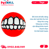 Đồ chơi ROGZ by Kong Grinz Treat Ball Large Size | Red Color - Màu đỏ, hỗ trợ vận động, có thể nhét treats Petmall