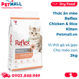 2KG - Thức ăn mèo Reflex Chicken & Rice Kitten - Dành cho mèo con, vị thịt gà và gạo Petmall