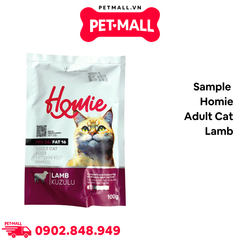 Sample Thức ăn mèo Homie Adult Cat - Lamb 100g - Mèo lớn vị cừu Petmall