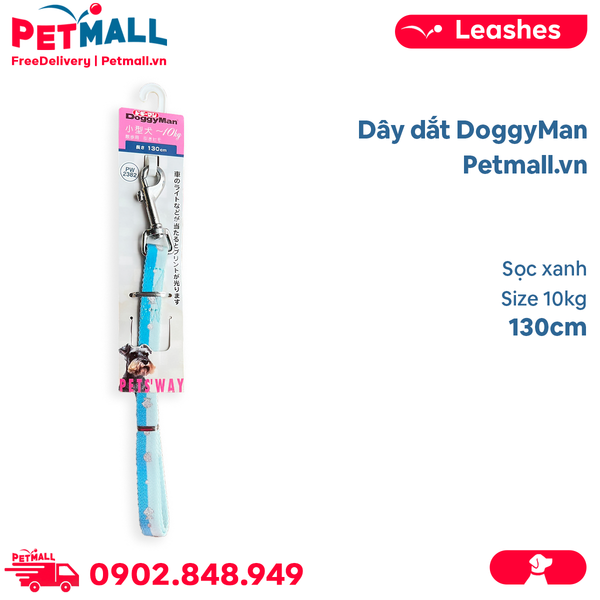 Dây dắt DoggyMan Size 10kg | 130cm - Sọc xanh Petmall
