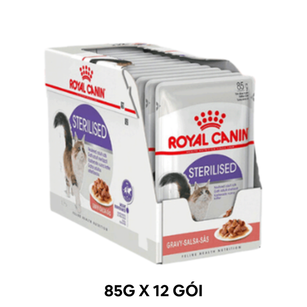 Hộp 12 Gói 85G - Pate mèo Royal Canin Sterilised Gravy Petmall