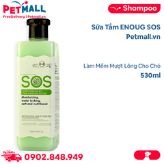 Sữa tắm ENOUG SOS SOFT AND SILKY FOR DOG Làm mệt mượt lông thú cưng 530ml - Xanh lá Petmall