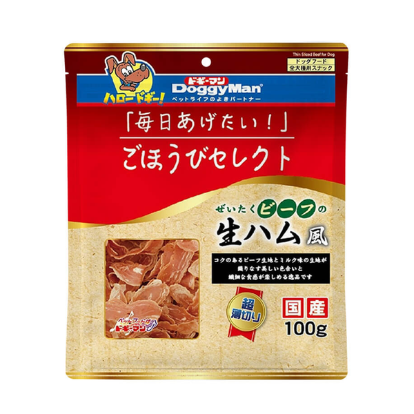Treats Doggyman thin sliced beef 100g - Giăm bông bò sấy Petmall