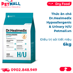6KG - Thức ăn chó Dr Healmedix Hypoallergenic & Urinary H/U - Điều trị sỏi tiết niệu Petmall