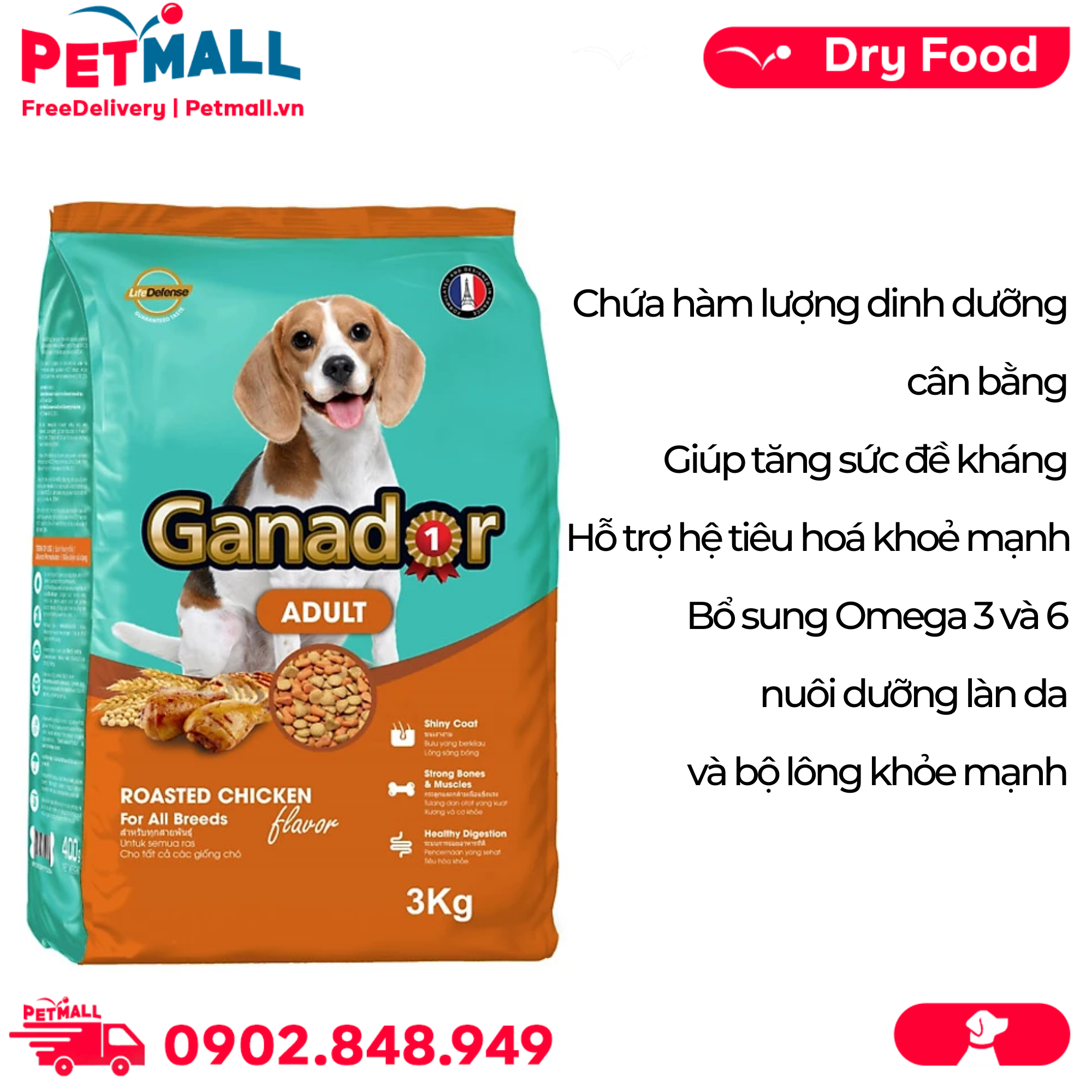 GANADOR là một thương hiệu thức ăn cao cấp dành riêng cho chó, sử dụng các thành phần đạt chuẩn và đảm bảo chất lượng của thức ăn. Hãy xem những hình ảnh độc đáo để tìm hiểu thêm về sản phẩm này.