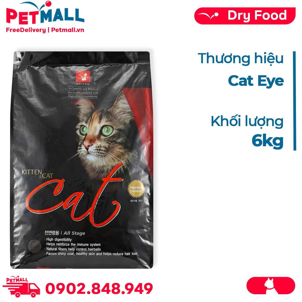 Thức ăn mèo CAT EYE 6kg - Petmall