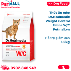 1.5KG - Thức ăn mèo Dr Healmedix Weight Control Feline W/C - Hỗ trợ giảm cân Petmall