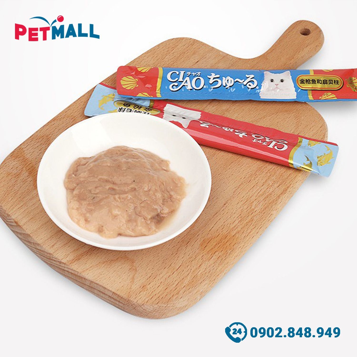 Treats Ciao Churu Tuna with Vitamin and Green Tea 700g - Hộp 50 gói Petmall