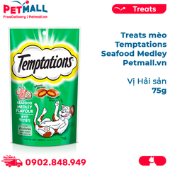 Treats mèo Temptations Seafood Medley 75g Petmall